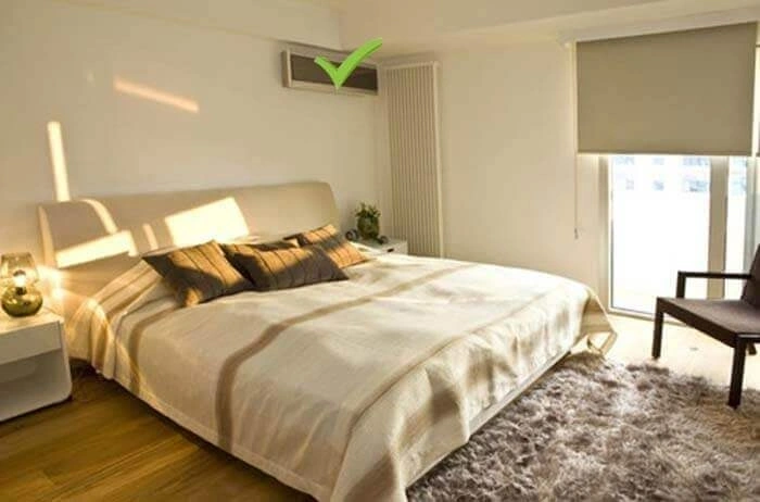 Nên lắp điều hòa 2 bên đầu giường