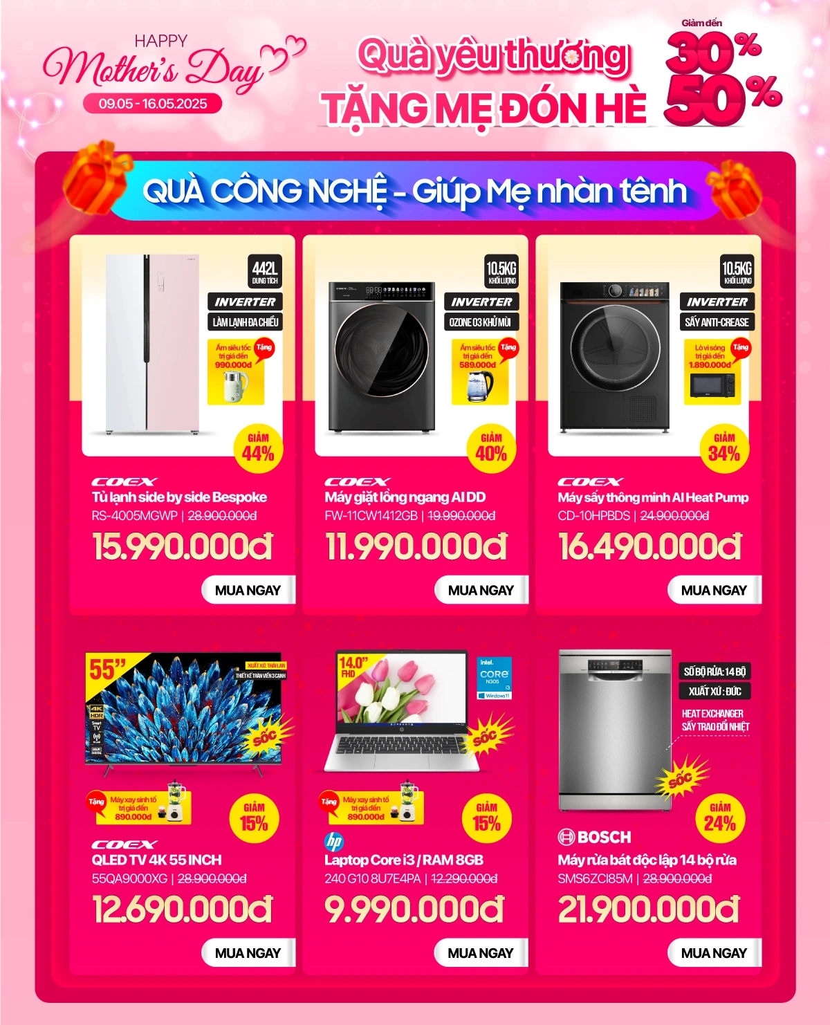 Quà công nghệ - giúp mẹ nhàn tênh