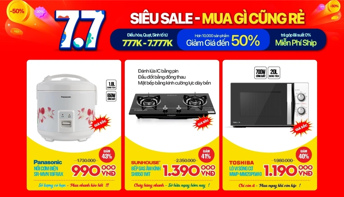 SAle gia dụng ngày song thất 7/7