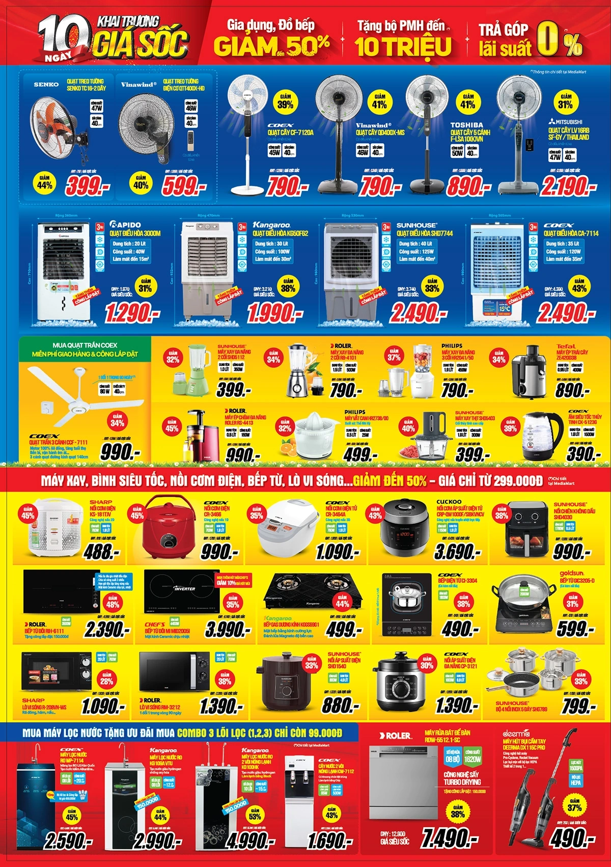 Săn sale gia dụng tưng bừng, mừng khai trương hồng phát