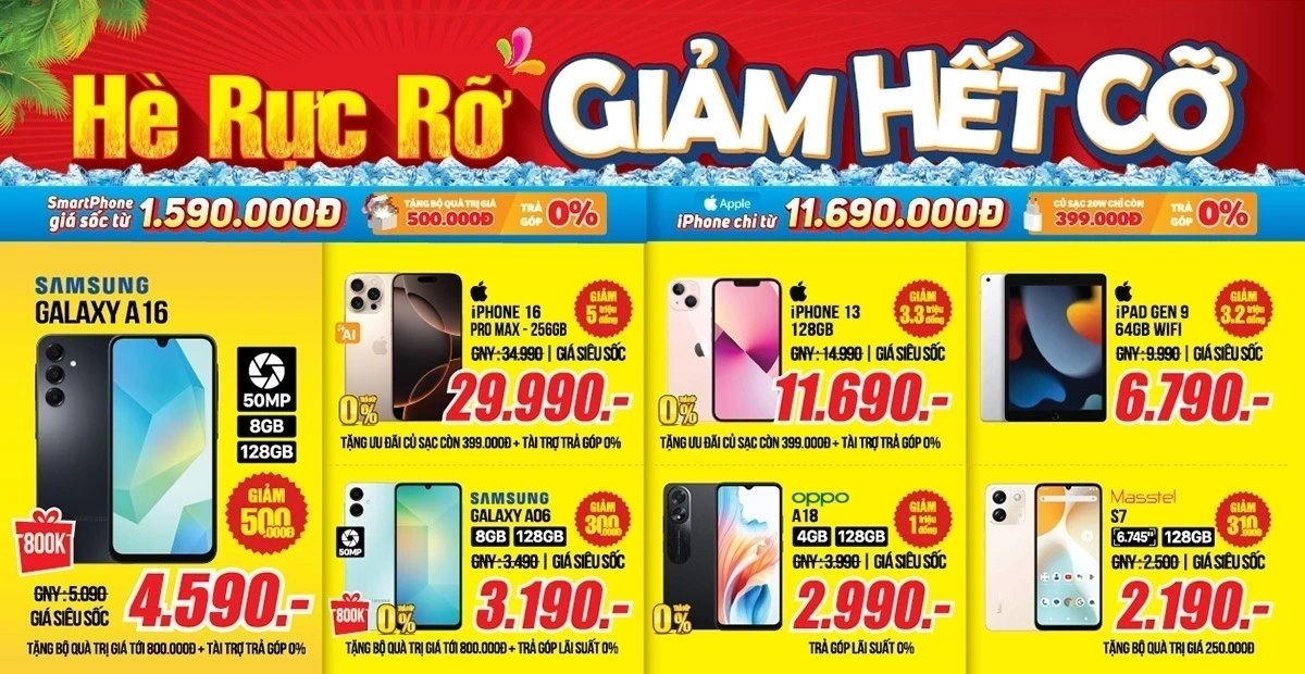 Siêu deal công nghệ - laptop, smartphone giá chạm đáy, giảm đến 12 triệu đồng