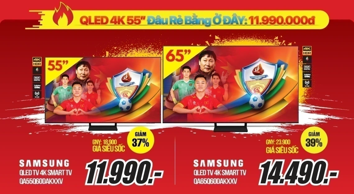 Tivi giảm giá đến 50% trong chương trình ưu đãi U23 Asia Cup 