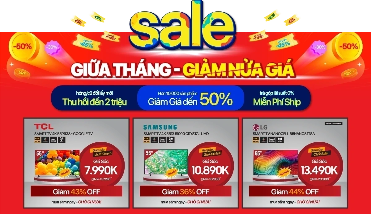 Tivi, loa kéo đồng loạt giảm sâu - Cơ hội nâng cấp giải trí tại nhà
