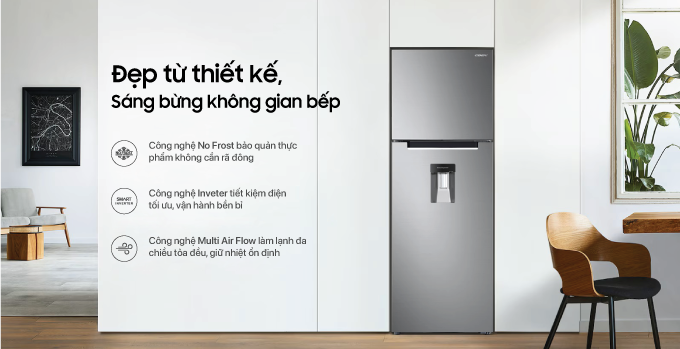 Tủ lạnh 2 cửa Inverter COEX RT-4010ISW 354 Lít là sự lựa chọn phù hợp cho gia đình 4 người