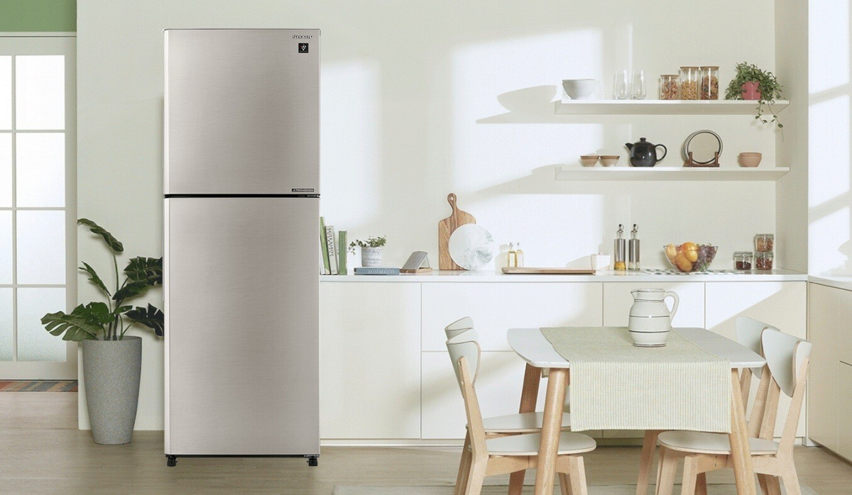 Tủ lạnh Sharp Inverter 360 lít SJ-XP382AE-SL - Tủ lạnh Nhật Bản dành cho gia đình 4 người