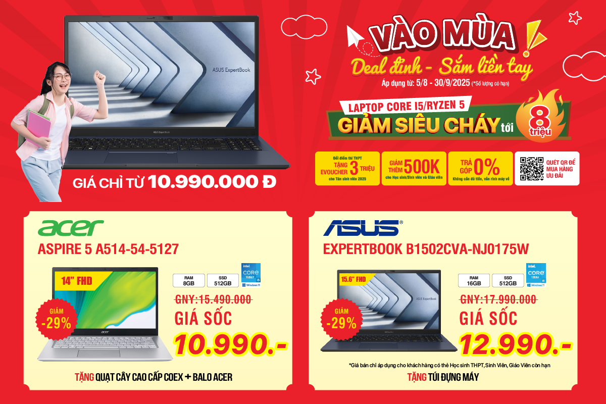 Cao điểm Back To School, Deal hời chưa từng có