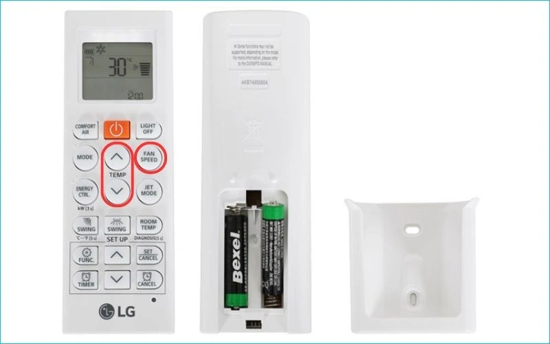 Điều chỉnh nhiệt độ và tốc độ quạt