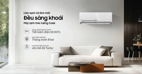 Điều hòa Coex 1 chiều Inverter 1HP-9000BTU