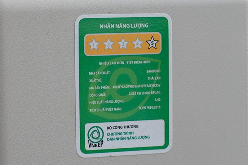 Điều hòa dán nhãn năng lượng 5 sao đem đến khả năng tiết kiệm điện vượt trội giúp cắt giảm chi phí năng lượng cho gia đình