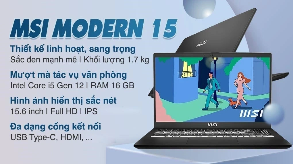 Laptop MSI Modern 15 B12MO-628VN