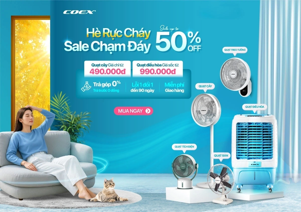 Quạt cây, quạt điều hòa giá sốc chỉ 399.000 - 990.000đ