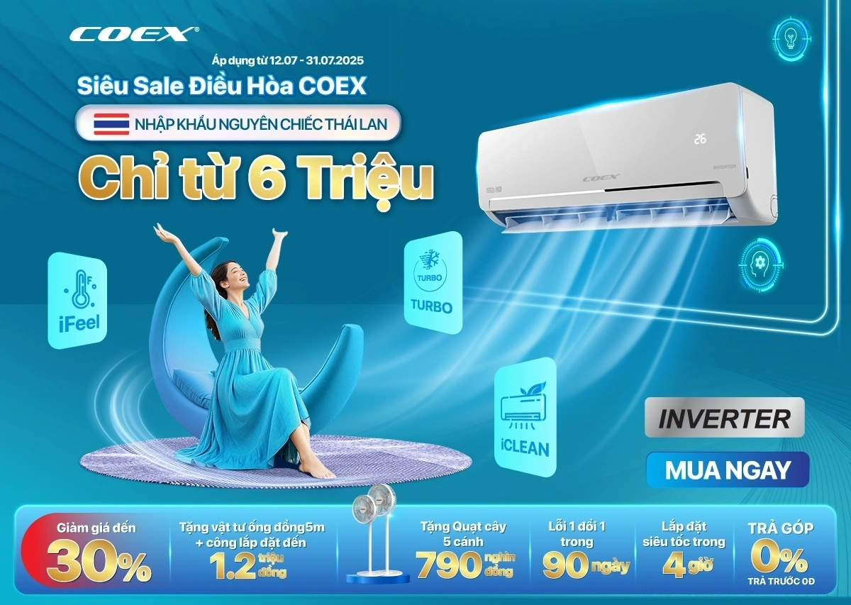 Siêu Sale Điều Hòa COEX - Sản Xuất tại Thái Lan - Chỉ từ 6 Triệu!!