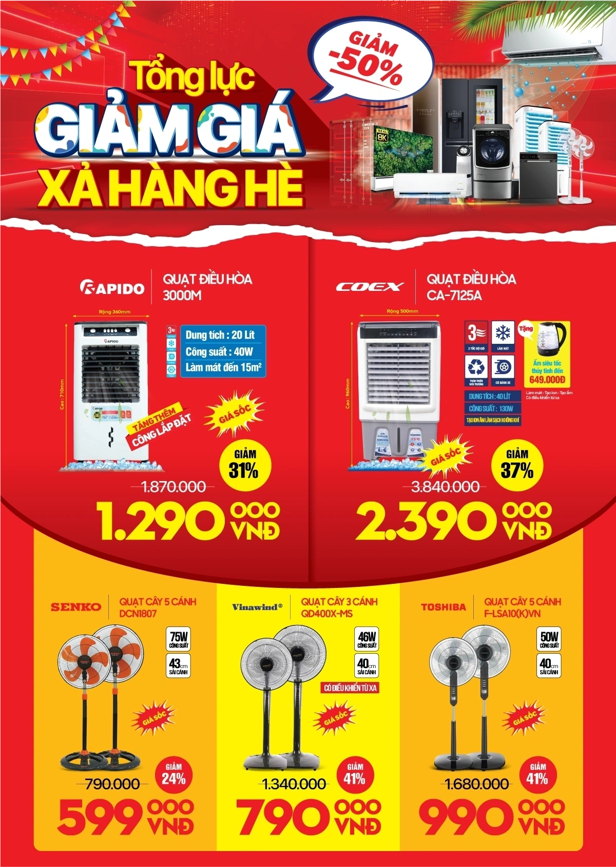 Tổng lực giảm giá, xả hết gia dụng - Giá chỉ từ...