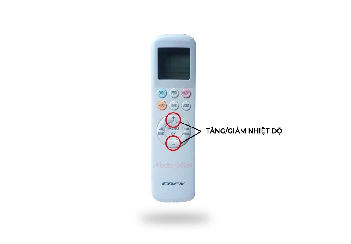 Cách điều chỉnh nhiệt độ điều hòa COEX