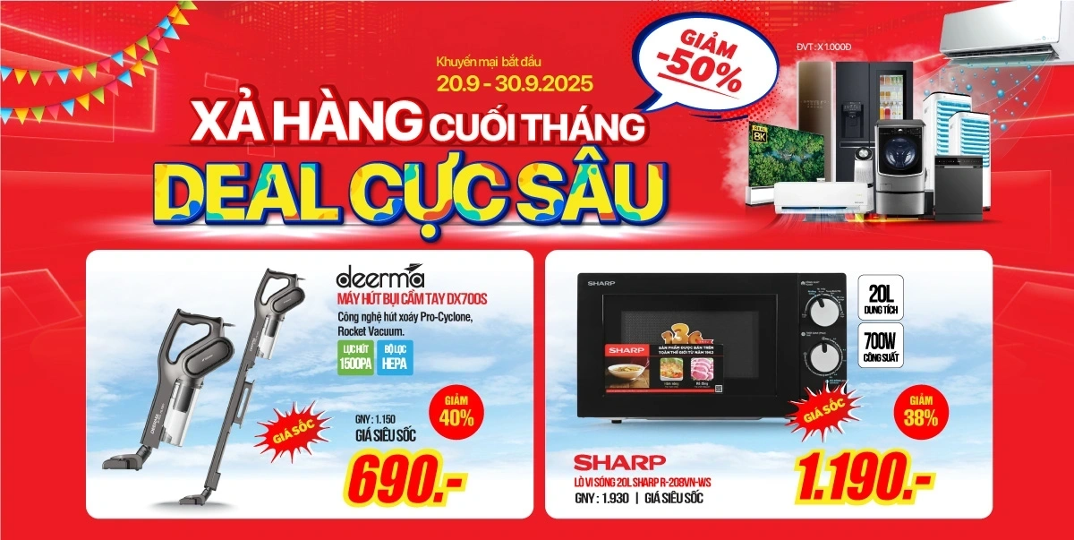 Gia dụng xả hàng cuối tháng