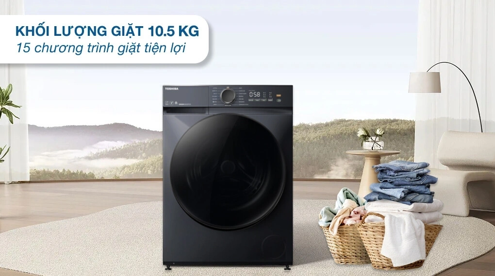 Khối lượng giặt lớn – 15 chương trình giặt linh hoạt