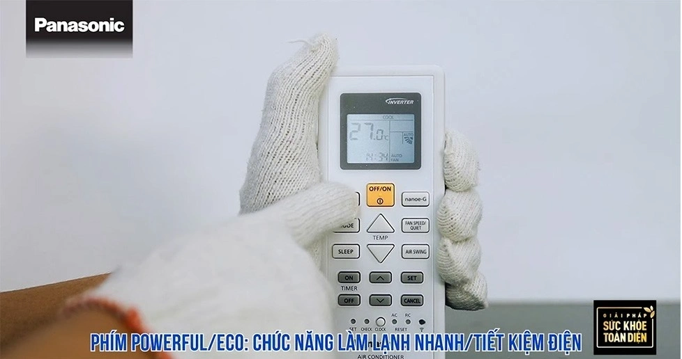 Kích hoạt chế độ làm lạnh nhanh/tiết kiệm điện (POWERFUL/ECO)