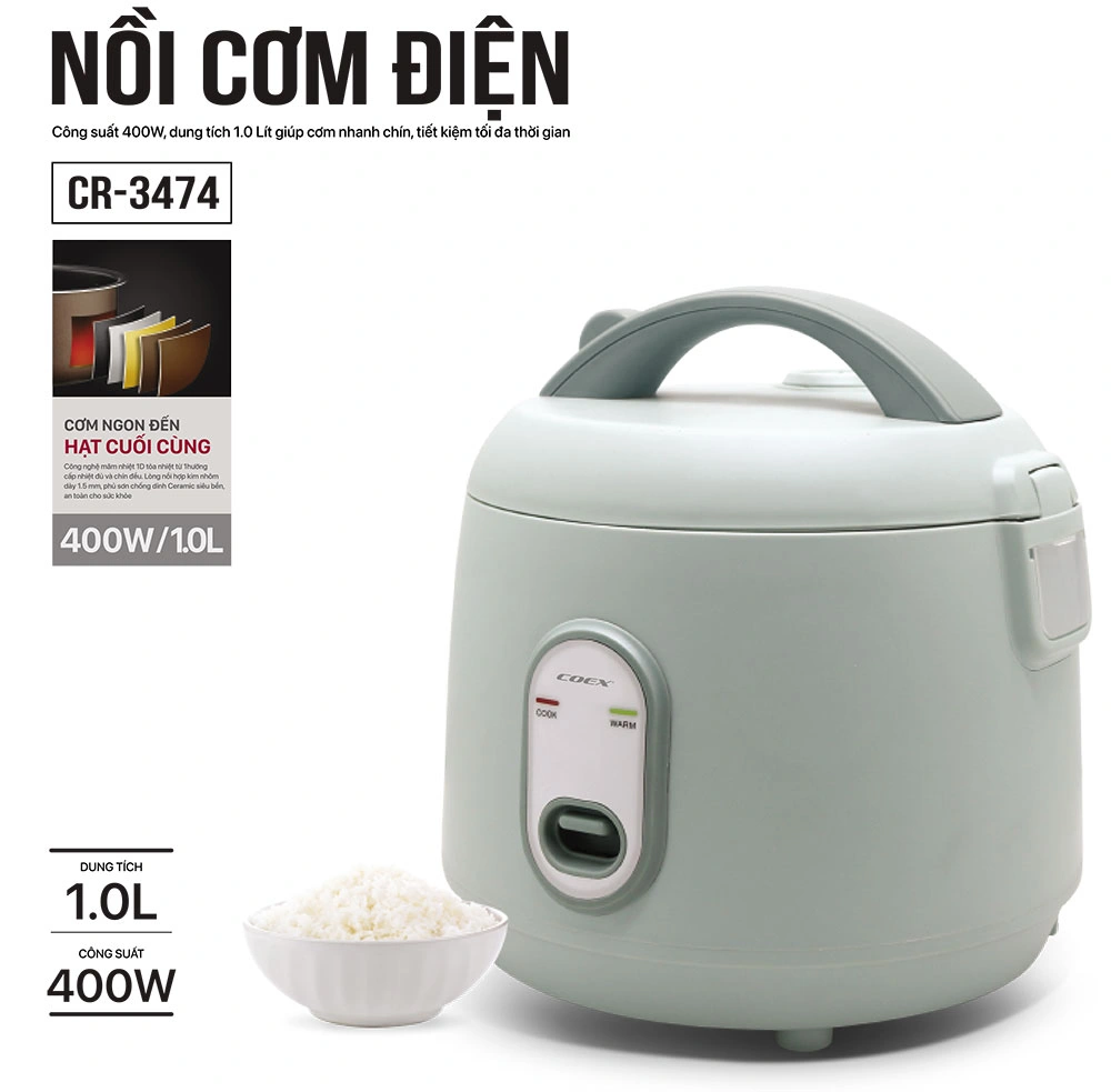 Nồi cơm điện cơ 1 lít Coex CR-3474