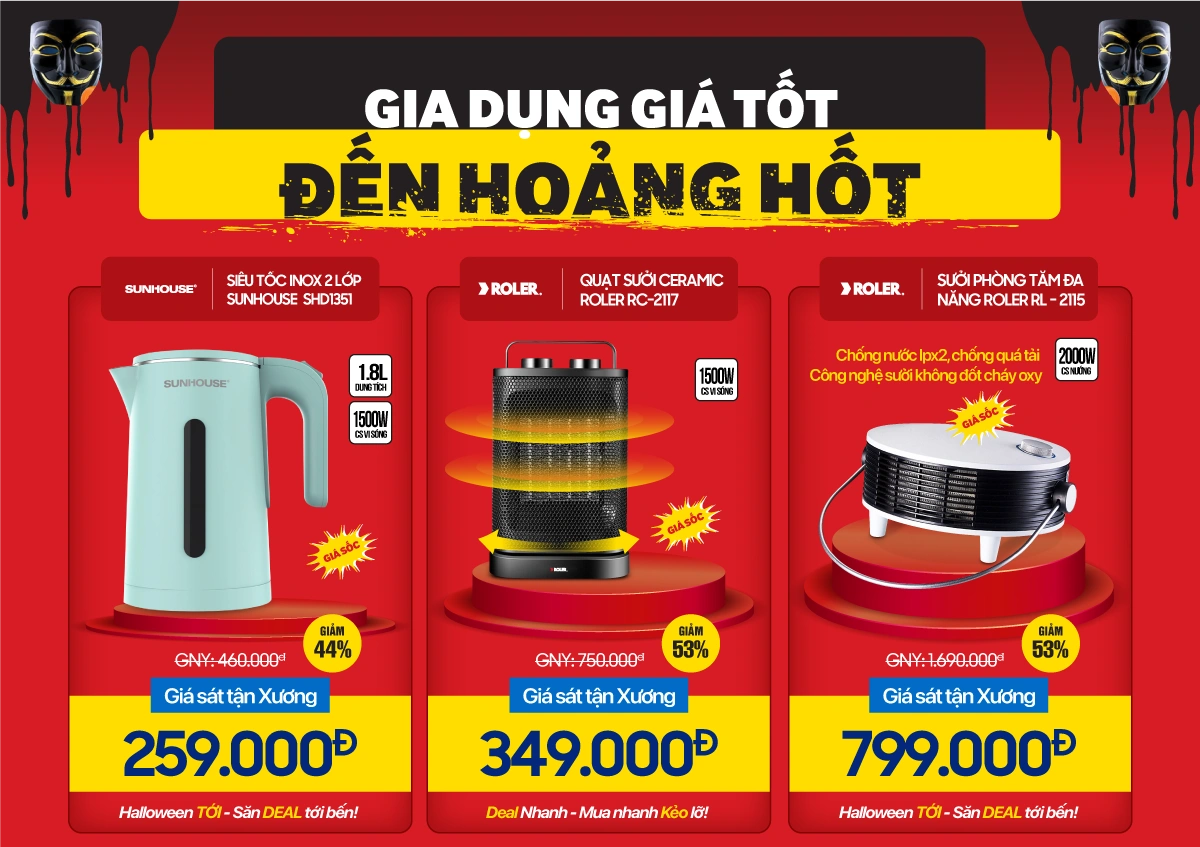Haloween Săn Deal Gia Dụng Thả Ga - Nhà Cửa Lung Linh