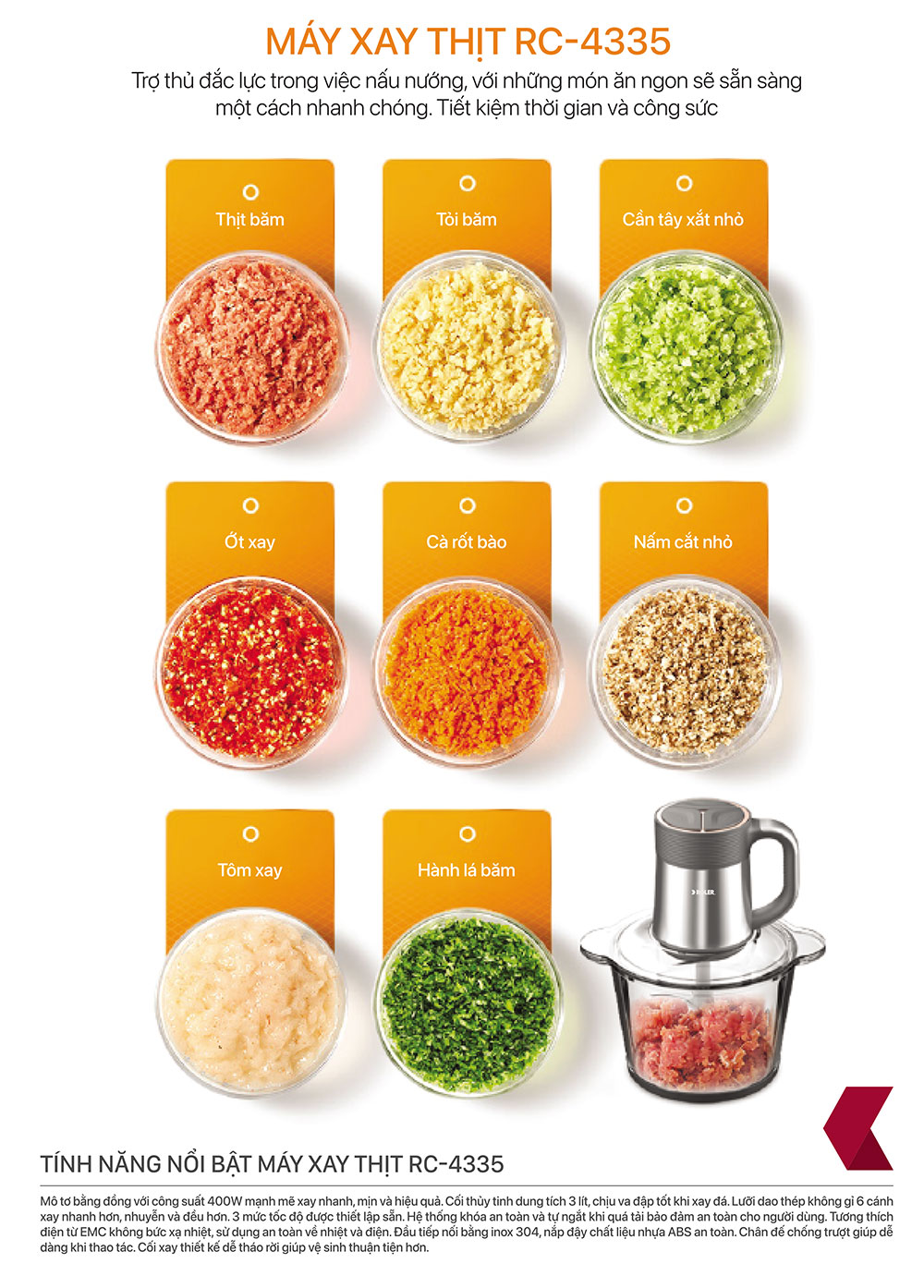 Hiệu năng cao, xay đa dạng