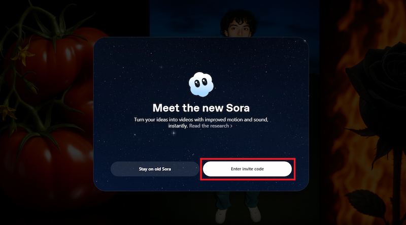 Nhập code mời của Sora 2