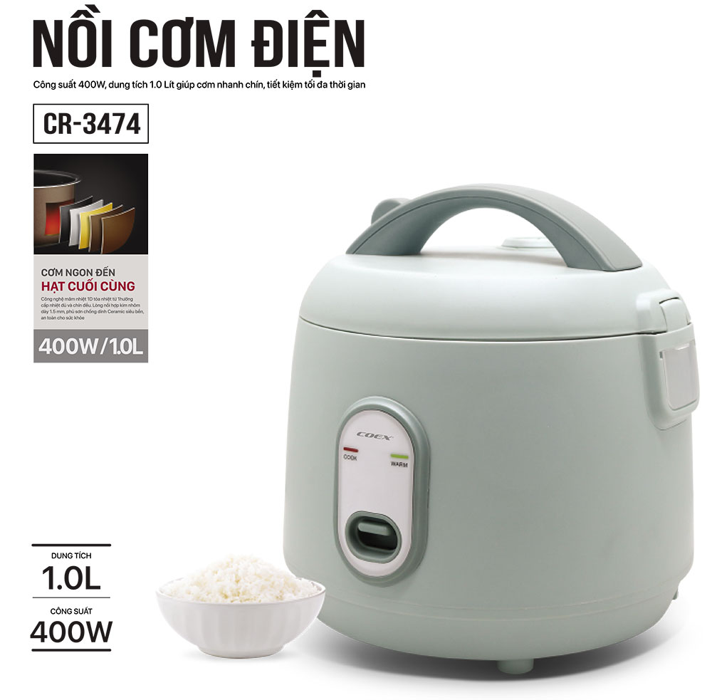 Nồi cơm điện cơ 1 lít Coex CR-3474