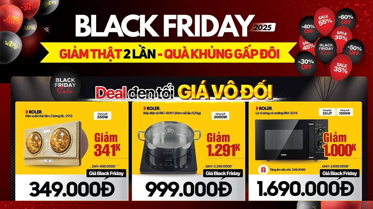 Black Friday 2025: Gia dụng rẻ vô đối
