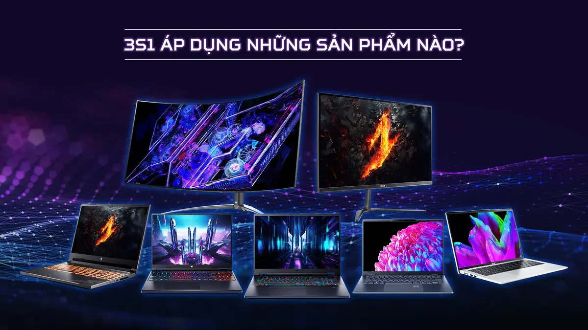 Danh sách các sản phẩm văn phòng cao cấp Swift, Aspire AI và đồ họa: chính sách 2 năm 3S1