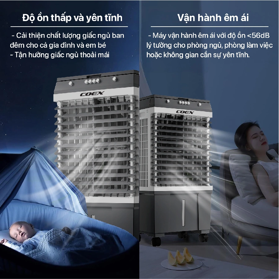 Làm mát đồng đều, lưu lượng gió lớn