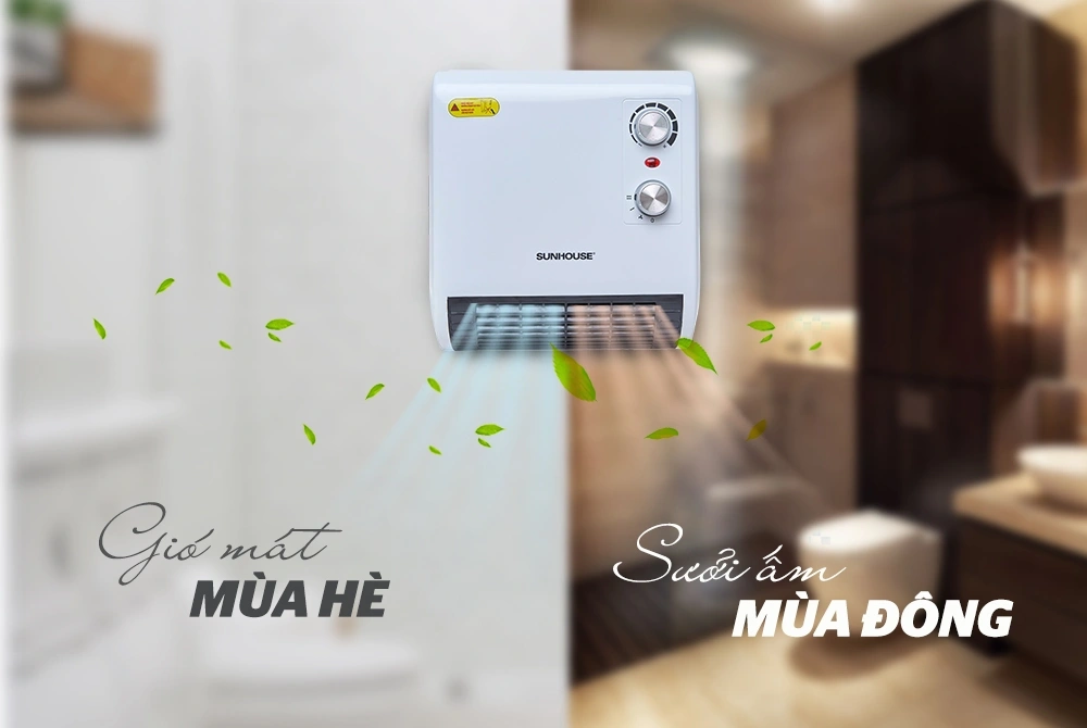 Quạt Sưởi Phòng Tắm Sunhouse SHD3816W