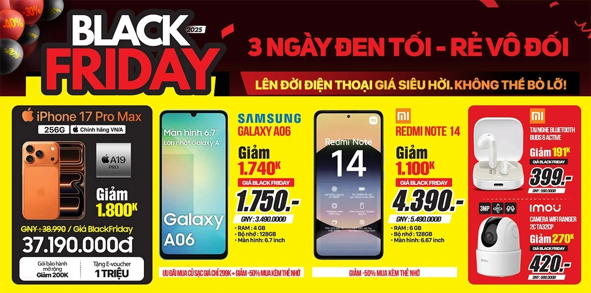 Smartphone, phụ kiện, đồ công nghệ, 3 ngày đen tối giảm sâu đến 70%