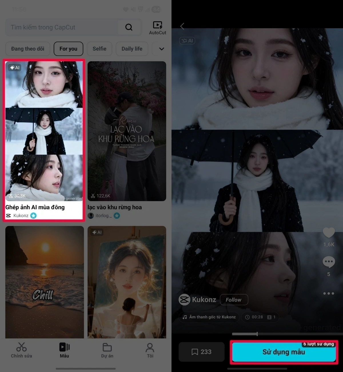 Tạo ảnh đứng giữa trời tuyết bằng AI 2