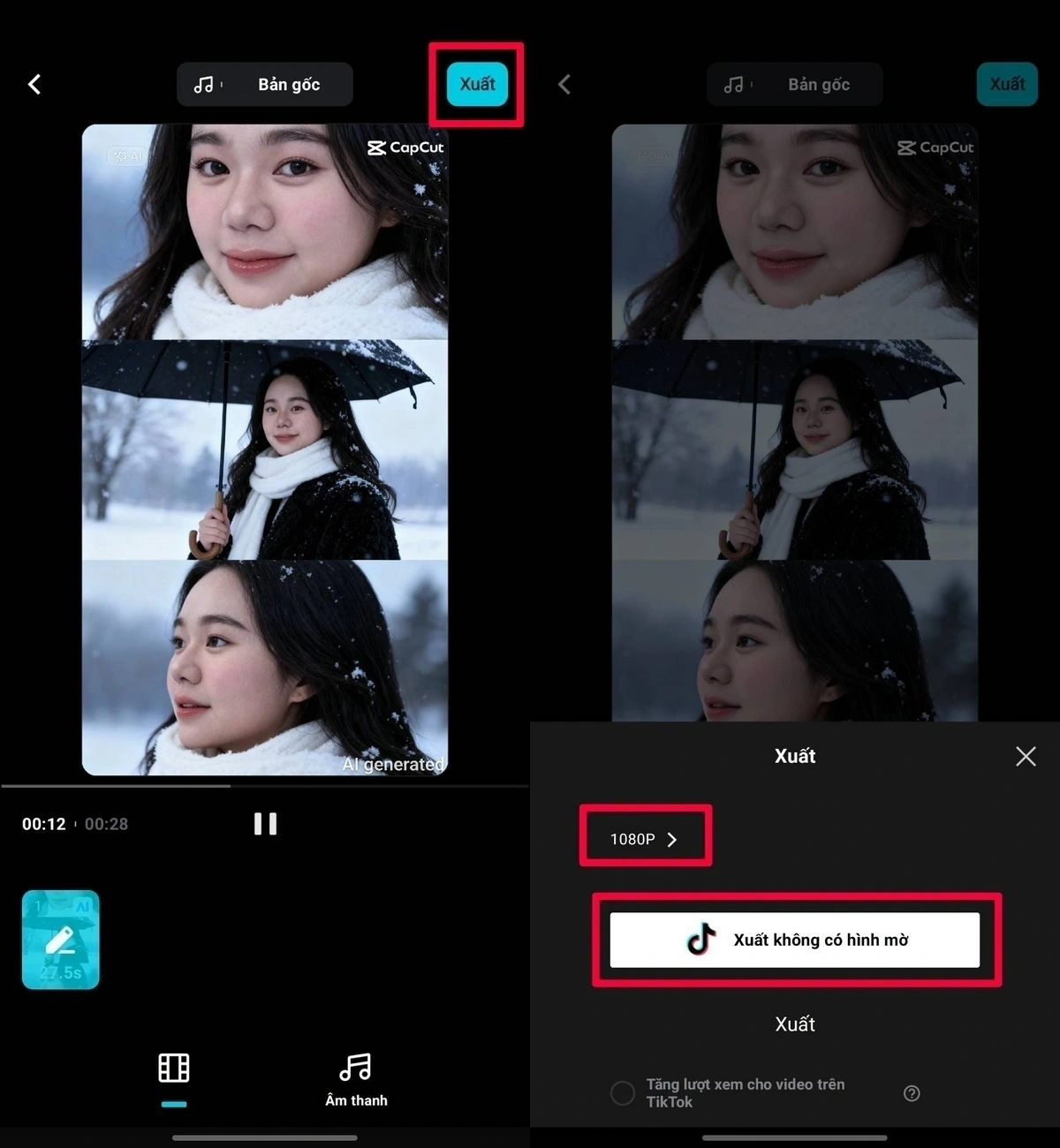 Tạo ảnh đứng giữa trời tuyết bằng AI 4