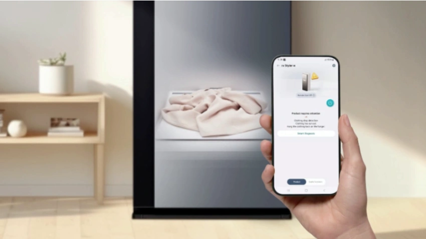 Xua tan ám ảnh quần áo ẩm mốc, điều khiển thông minh, theo dõi nhanh chóng qua ứng dụng ThinQ