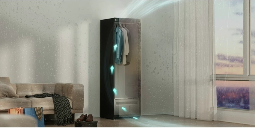 Xua tan ám ảnh quần áo ẩm mốc, điều khiển thông minh, theo dõi nhanh chóng qua ứng dụng ThinQ