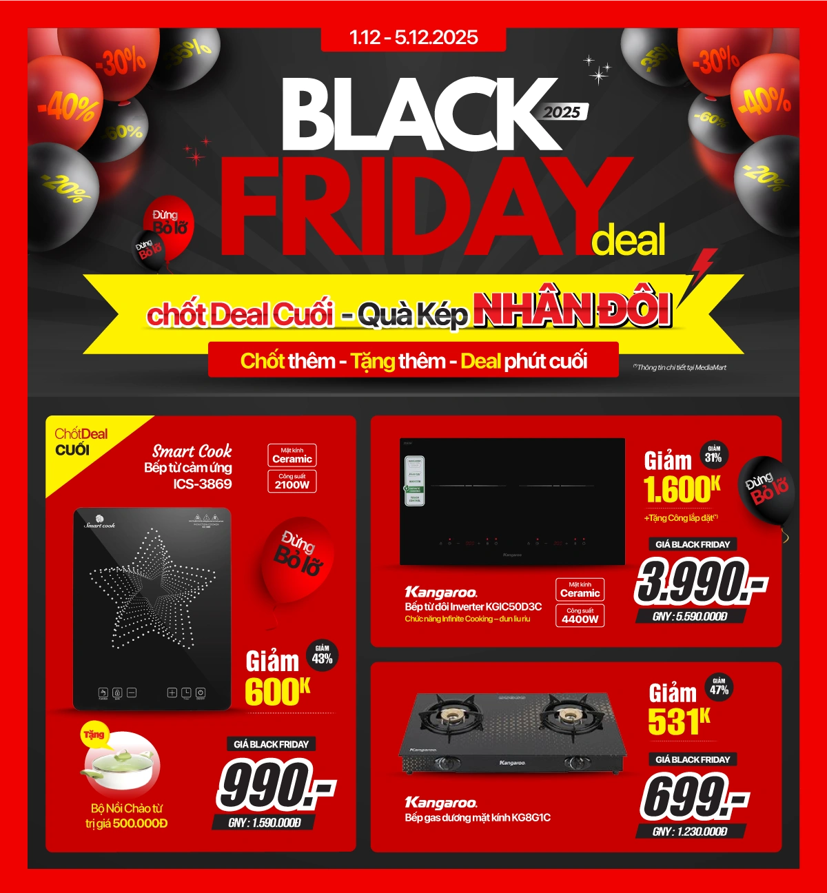 5 ngày cuối chốt deal gia dụng giá rẻ chỉ từ 349K - mua nhiều giảm thêm đến 10%