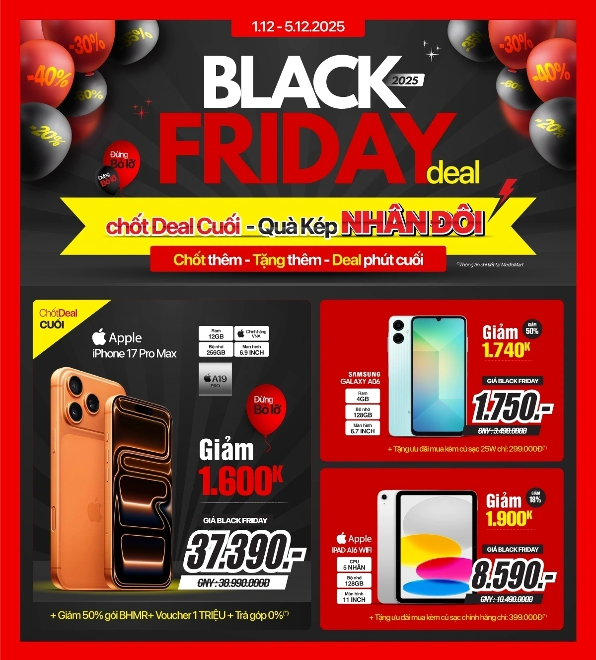 Deal cuối không thể thấp hơn - iPhone giảm tới 6 triệu, ưu đãi nhiều gấp đôi