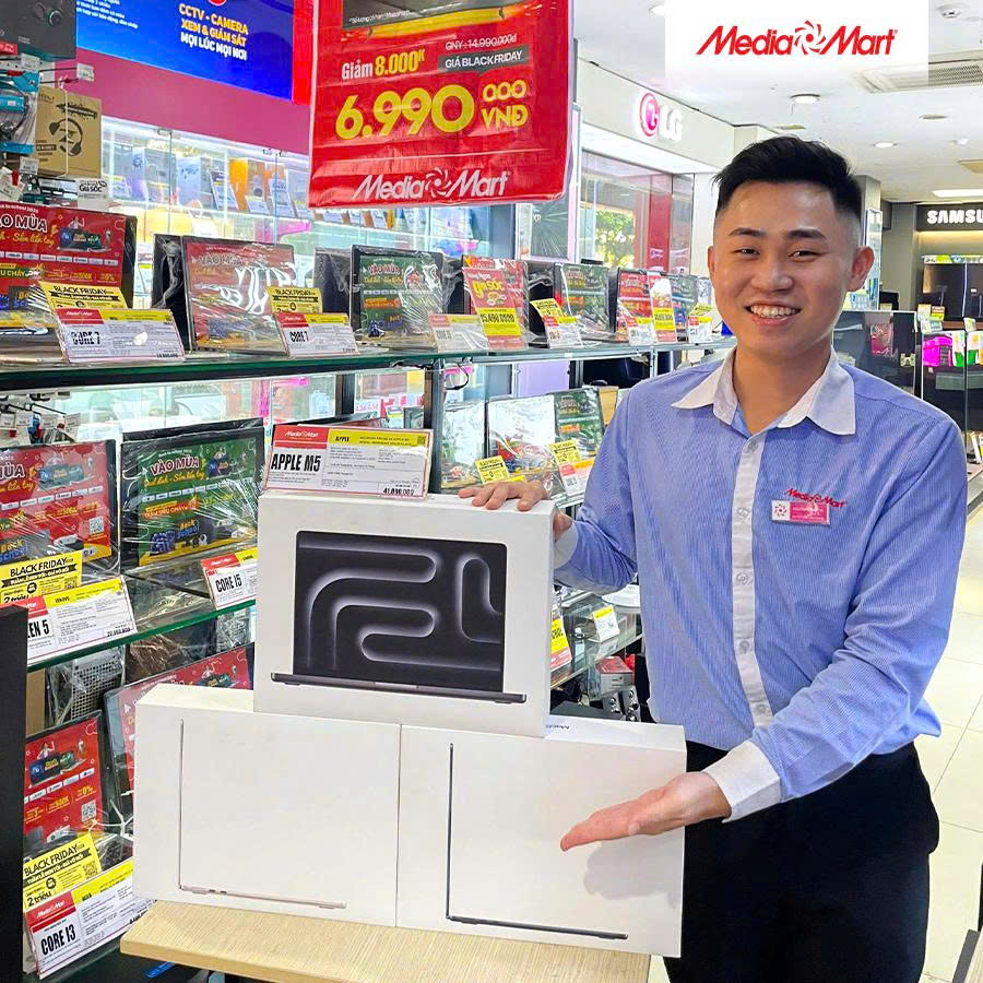 MediaMart đã có sẵn MacBook Pro M5 để bạn trải nghiệm ngay