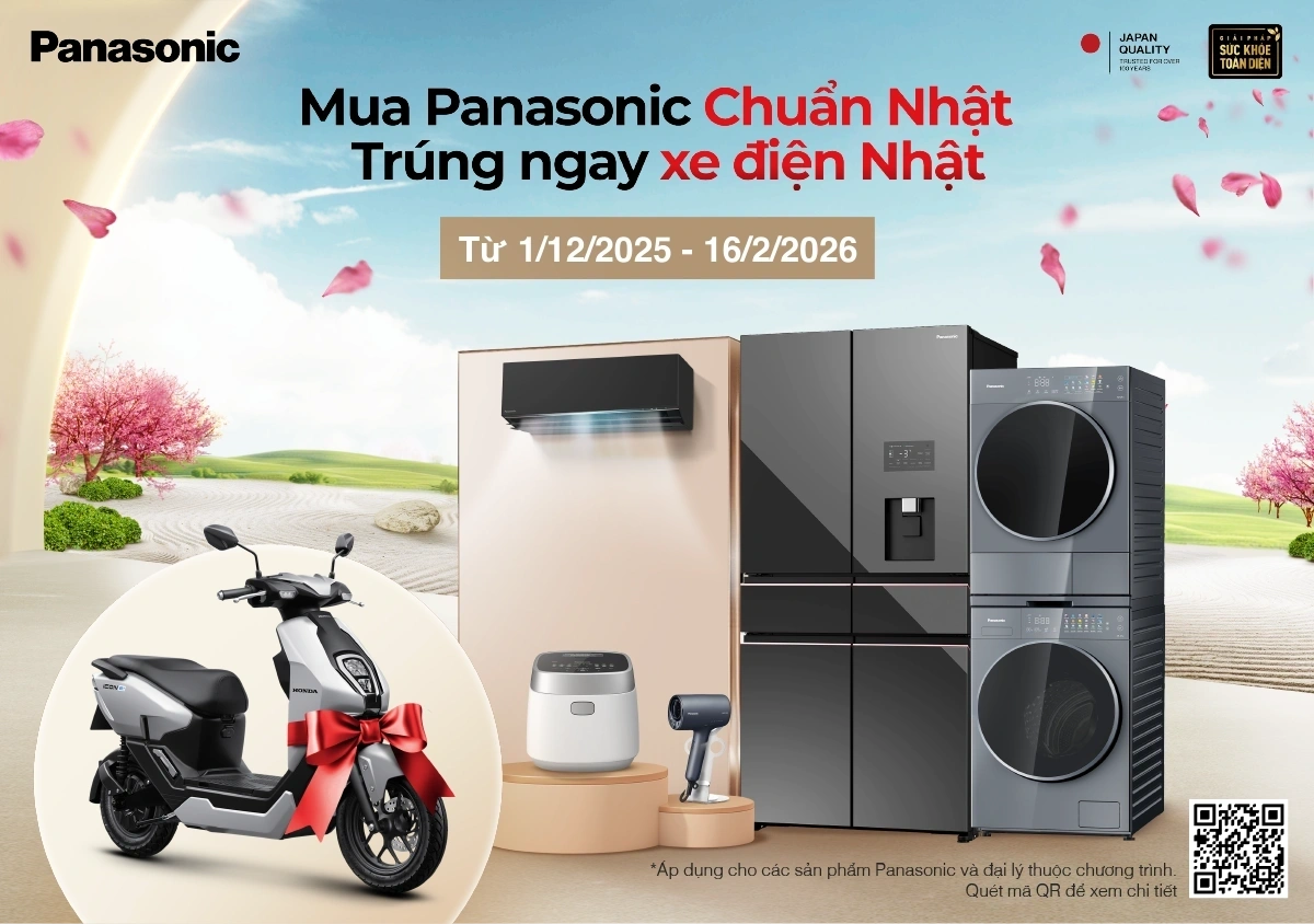 Mua sắm đầu năm, rinh xe điện Nhật cùng Panasonic