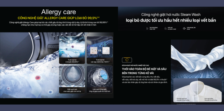 Công nghệ giặt hơi nước – Chăm sóc sức khỏe gia đình