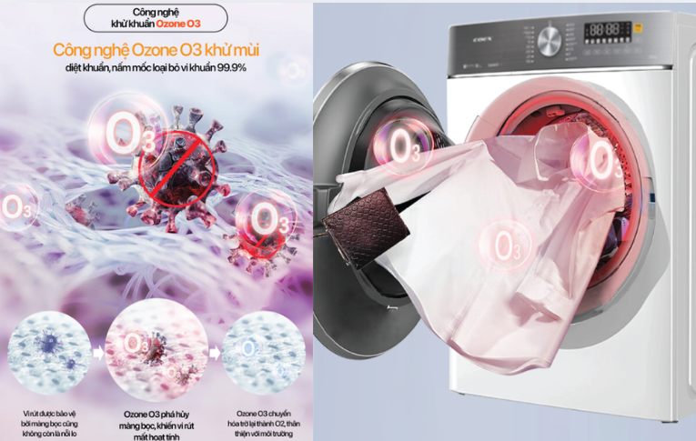 Công nghệ giặt hơi nước & Ozone – Sạch sâu, an toàn cho da