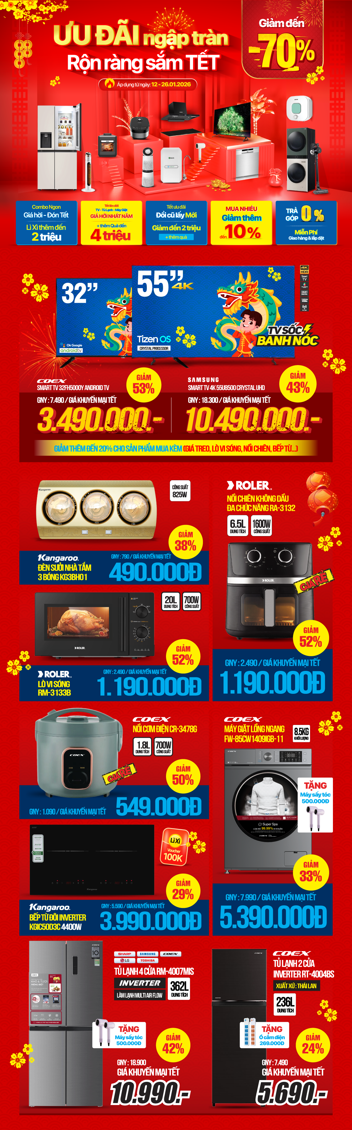 Deal hời giá tốt - Sắm Tết nhẹ nhàng