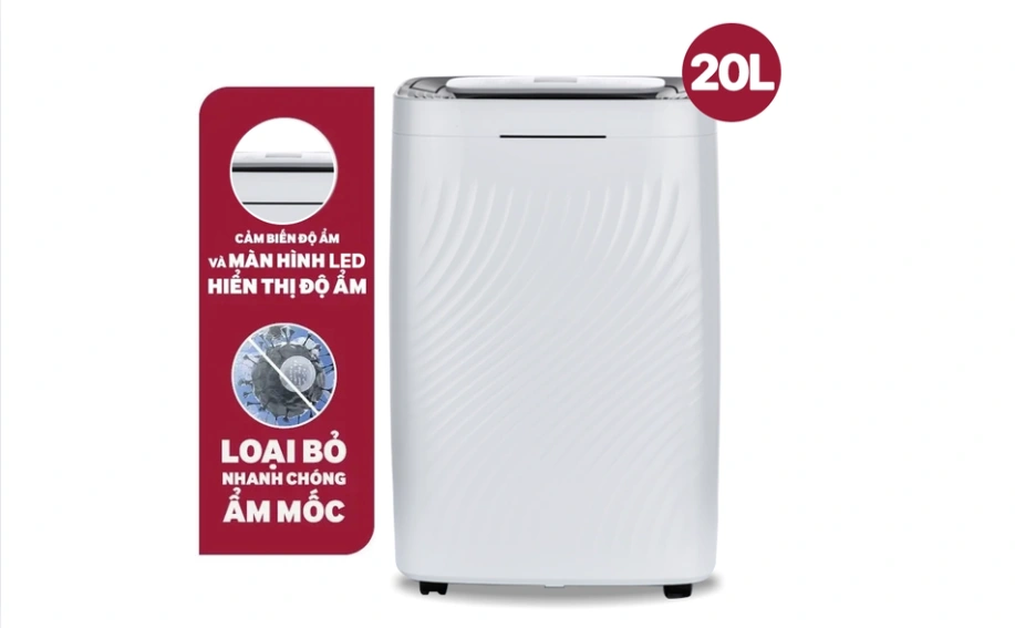 Hút ẩm mạnh mẽ tới 20 lít mỗi ngày – Giải quyết triệt để nồm ẩm