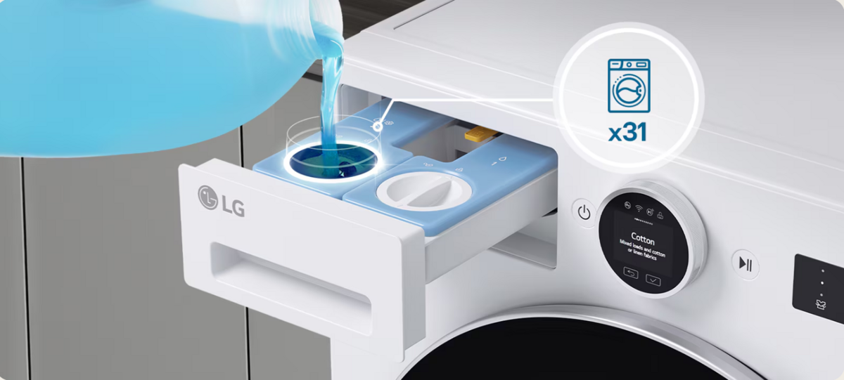 Khối lượng giặt lớn, tiết kiệm thời gian cho người dùng