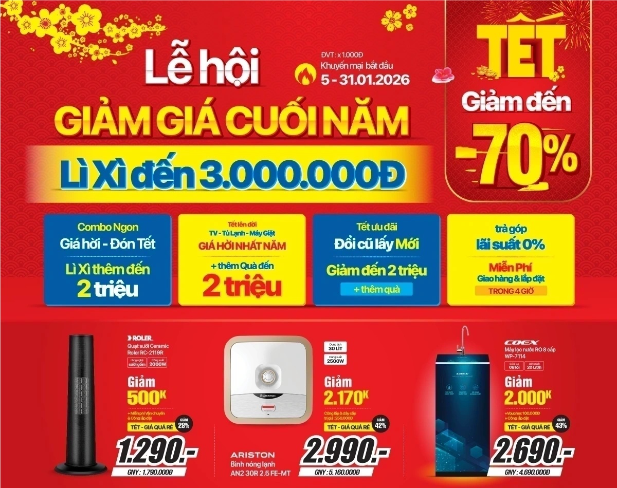 Lễ hội giảm giá cuối năm - Sắm Gia dụng thông minh chỉ từ 179k