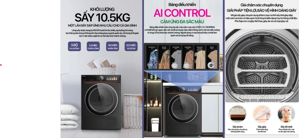 Tiện ích thông minh – Giặt sấy nhàn hạ chưa từng có
