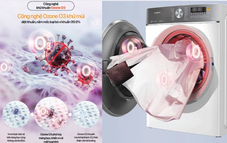 Công nghệ giặt hơi nước & Ozone – Sạch sâu, an toàn cho da