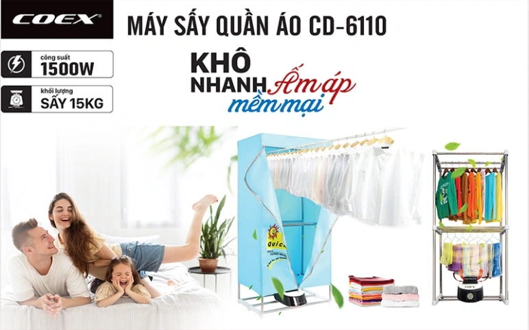 Hiệu năng mạnh mẽ - Sấy khô tới 20kg quần áo