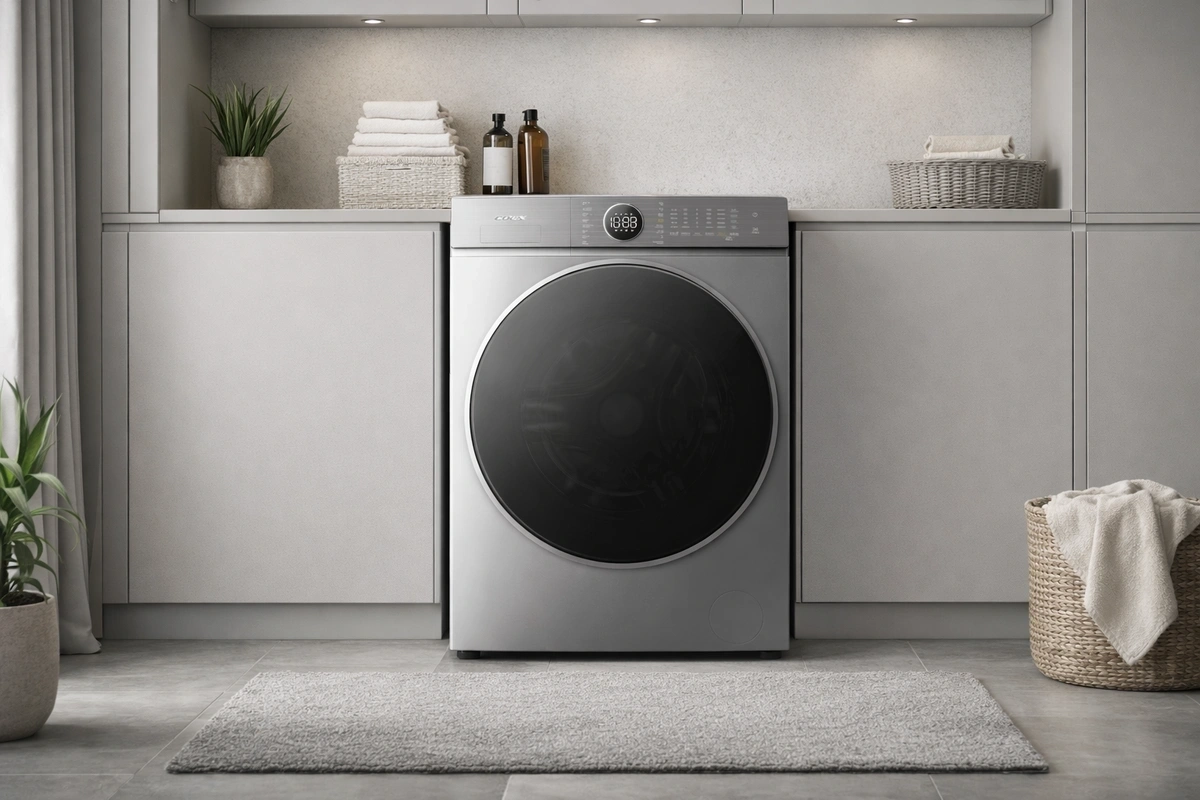 Máy giặt sấy lồng ngang Coex Inverter 10,5kg + Sấy 7Kg FW-11CW1416DWG-BS