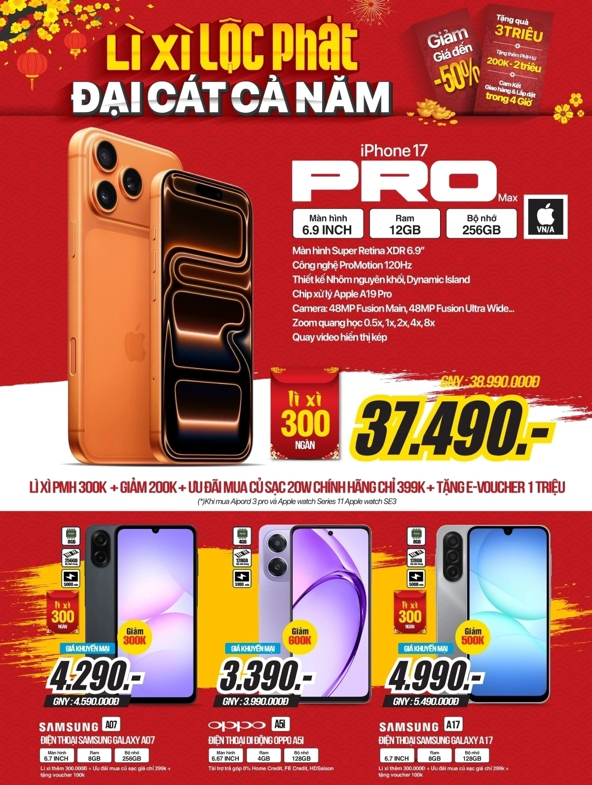 Smartphone cực chất: Lì xì ngất ngây - Giảm đến 50%